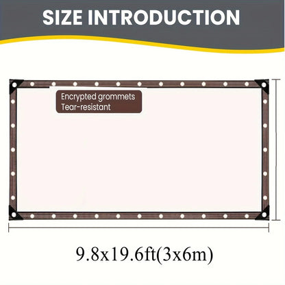 Clear Waterproof Tarp with Grommets – Heavy-Duty Transparent Cover for Patio, Henhouse, Porch, Plants & Camping Shelter