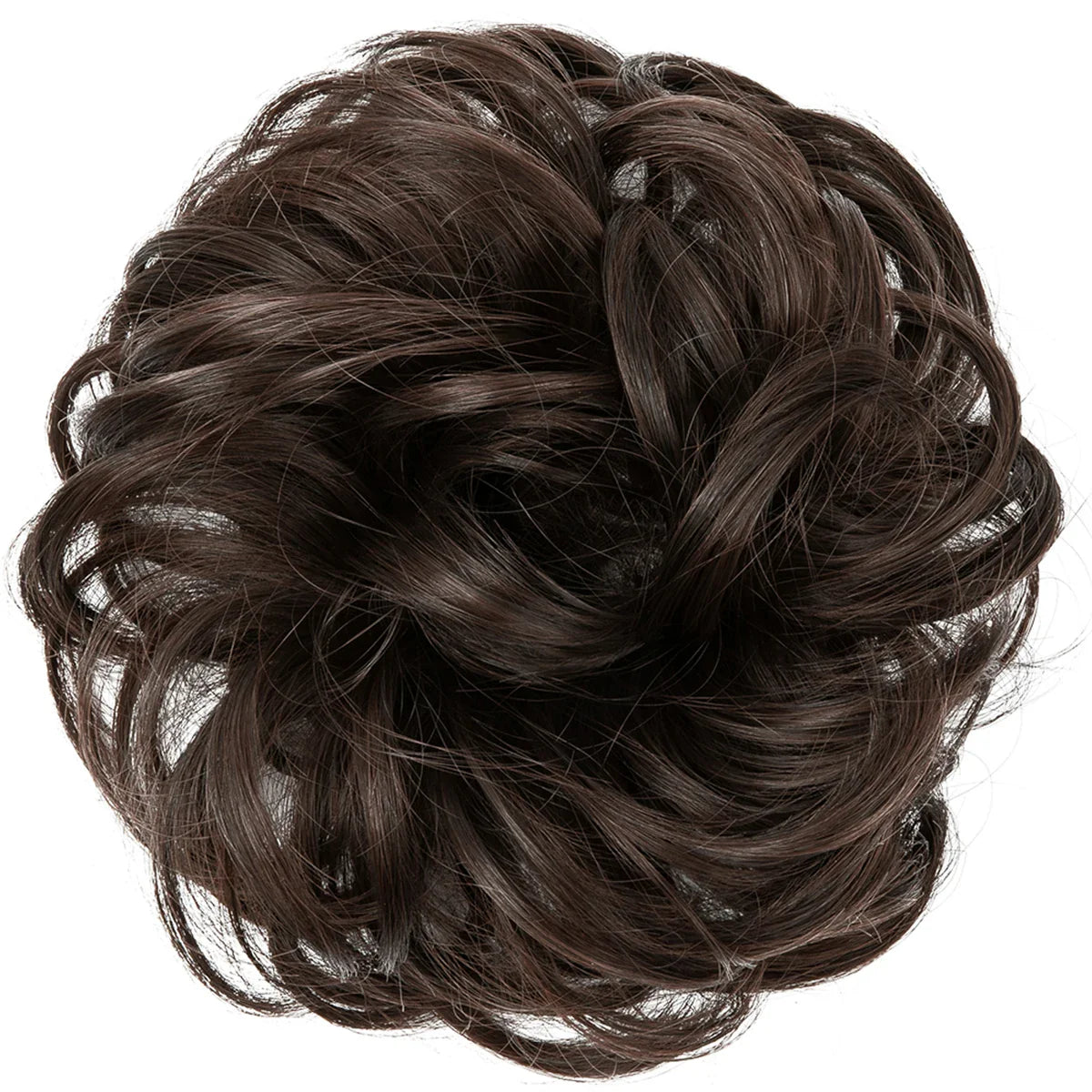 Synthetic Messy Hairpiece Chignon Scrunchie – Blonde & Brown Donut Bun for Women, Elastic Daily Use Hair Extension H9