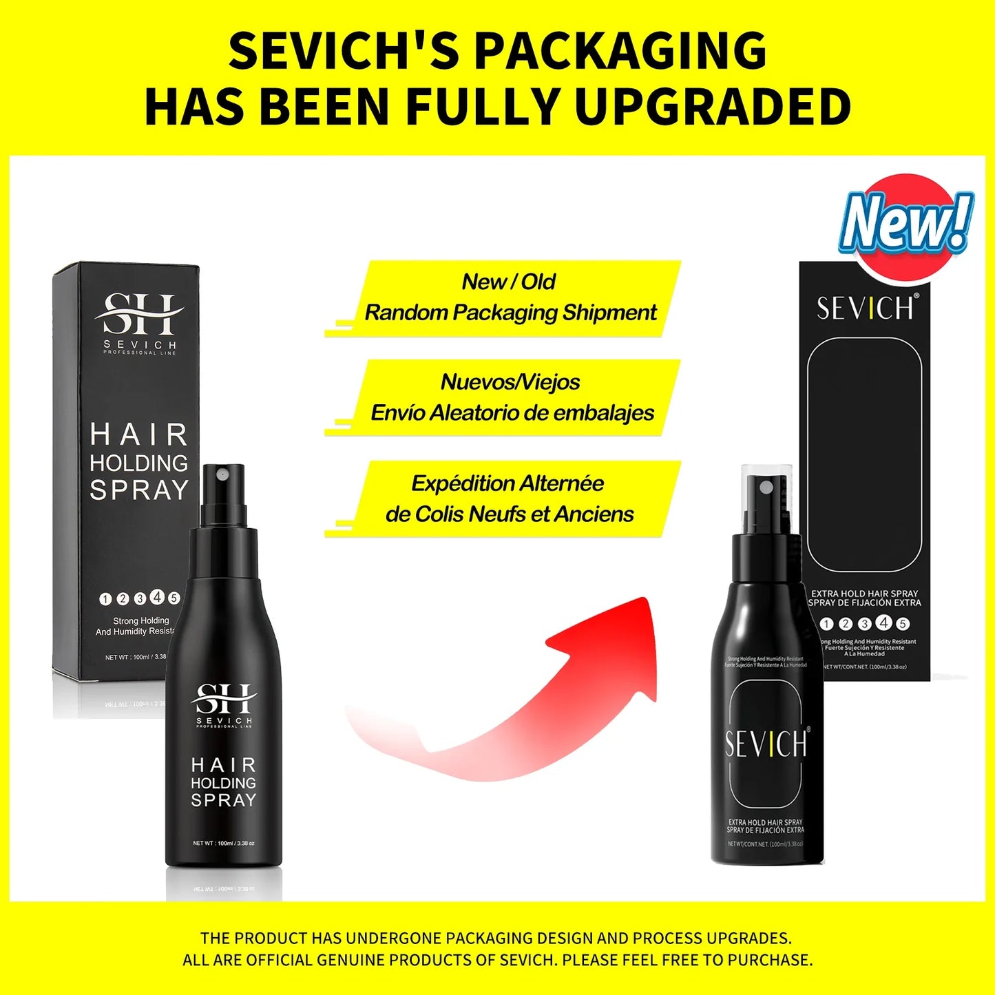 100ml SEVICH Hair Fiber Holding Spray - Thickening Styling Mist for Men & Women with Long-Lasting Hair Volume
