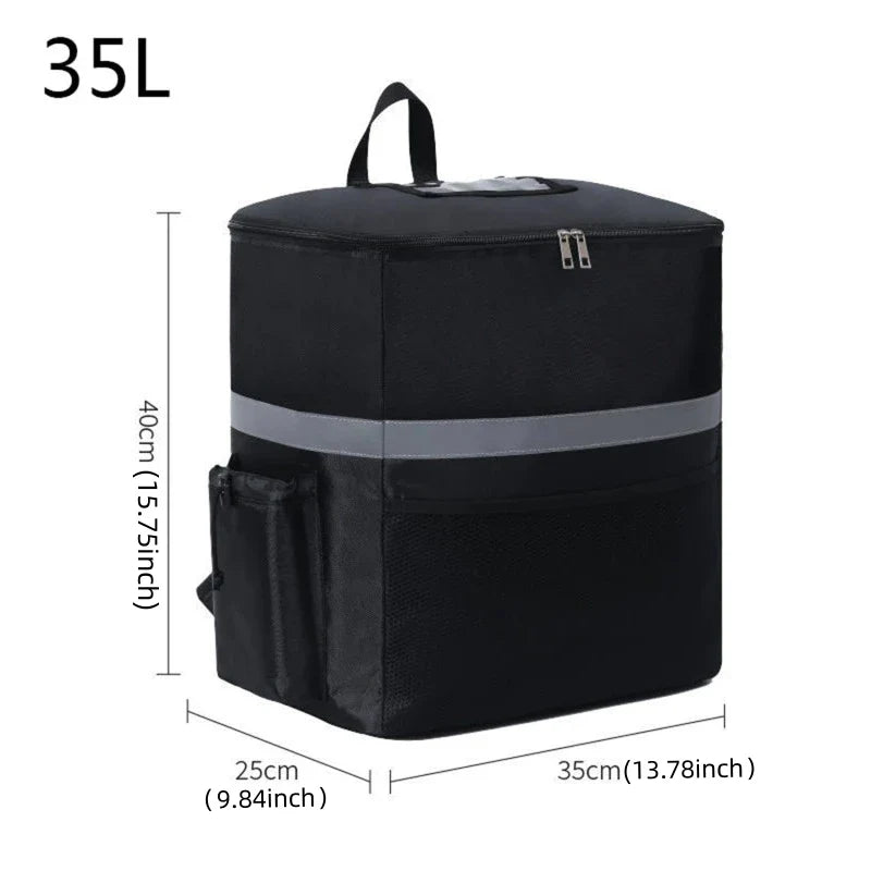 35L Extra Large Insulated Food Delivery Backpack – Thermal Cooler Bag, Fresh-Keeping Refrigerator Box for Catering & Travel