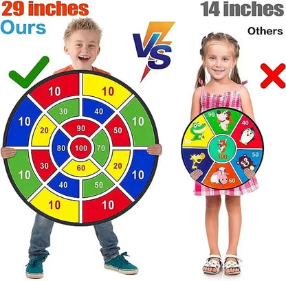 Kids Sticky Ball Dart Board Game - 74cm Interactive Educational Math Toy for Indoor & Outdoor Play