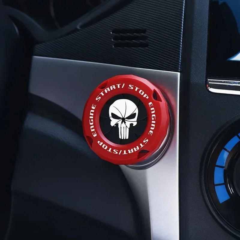 Car One-Key Start/Stop Button Cover – Engine Ignition Protective Sticker for Car & Motorcycle Interior Decoration