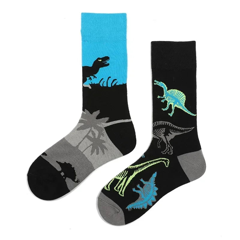 WY_New Asymmetrical Couples Mandarin Ducks Cotton Socks – Fashion Sports Colorful Medium & High Sleeve Unisex Crew Socks, Trendy Couple Gift Socks
