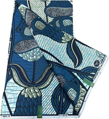 African Ankara Wax Print Fabric - 100% Cotton Batik Material for Sewing & Wholesale 6 Yards