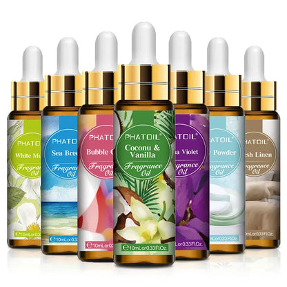 PHATOIL 10ml Fragrance Oil - Strawberry Peach Coconut Vanilla Aromatherapy Scent for Women