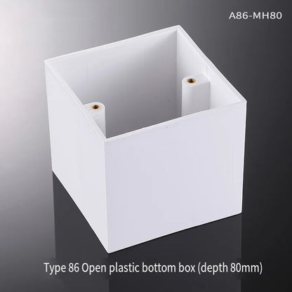 86 Panel Power Box Module - D Type 1/2/3/4 Hole Brushed Matte Blank Plate for XLR HDMI USB BNC VGA RJ45 Connections