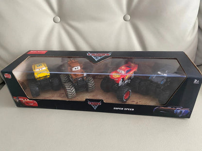 Disney Pixar Cars Off-Road Pullback Car Set – 4pcs Lightning McQueen Alloy Model Toys for Kids