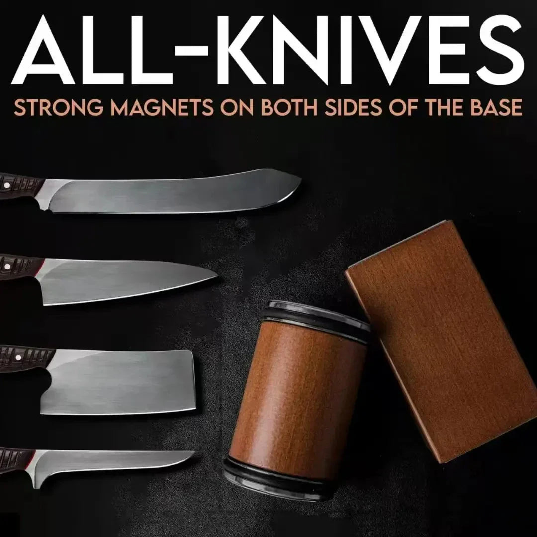 New Rolling Double-Sided Diamond Knife Sharpener – 15° & 20° Magnetic Angle Roller for Kitchen Sharpening