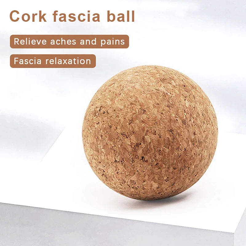 Cork Massage Ball — Back & Foot Myofascial Therapy for Muscle Relaxation, Tension Release & Trigger Point Massage