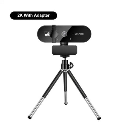 4K & 1080P Mini Webcam | 2K Full HD USB Camera with Microphone, Auto Focus for PC & Laptop