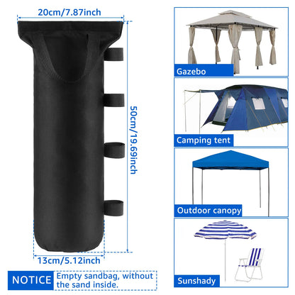 4Pcs Canopy Weight Bags - Oxford Cloth Reusable Sandbags with Handles for Tents & Canopies