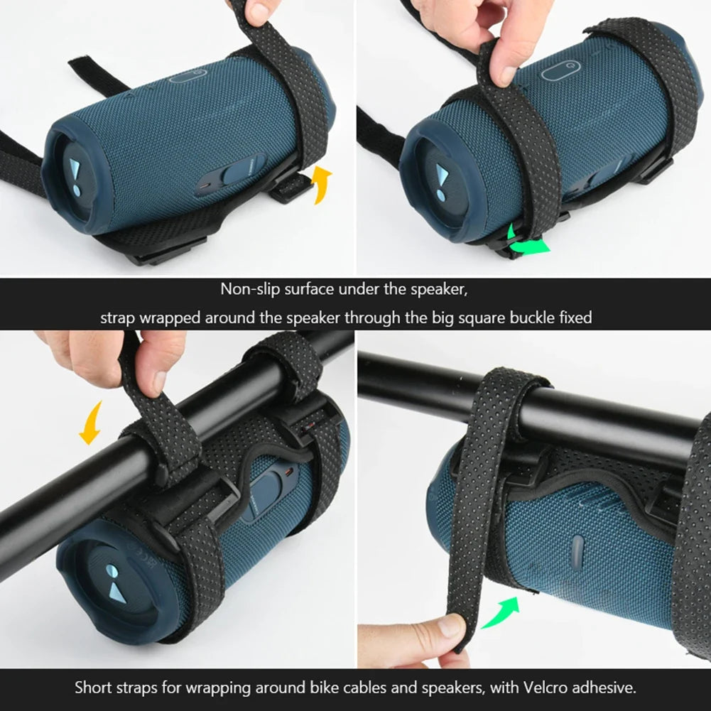 Adjustable Speaker Holder Mount - Bike, Golf Cart & Boat Railing Bracket for JBL Flip 5, Flip 6 & Charge 5