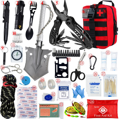 Car Survival First Aid Kit - MOLLE Outdoor Emergency Trauma Pack for Camping Hiking IFAK EDC Safety Essentials