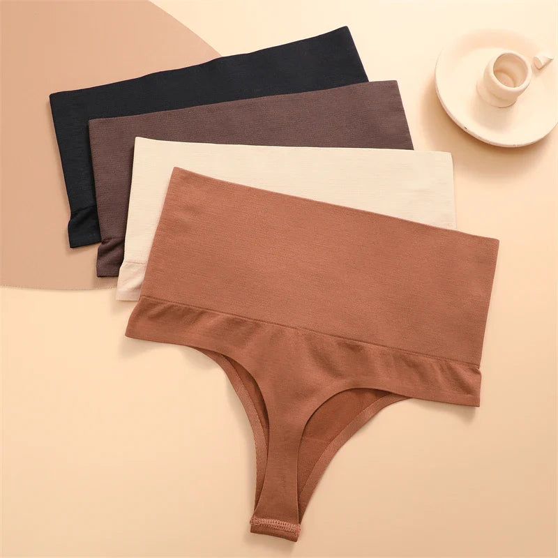 FINETOO High Waist Butt Lifter Thong Panties – Sexy Tummy Control, Belly Shaping Cincher, Slimming Shapewear for Women