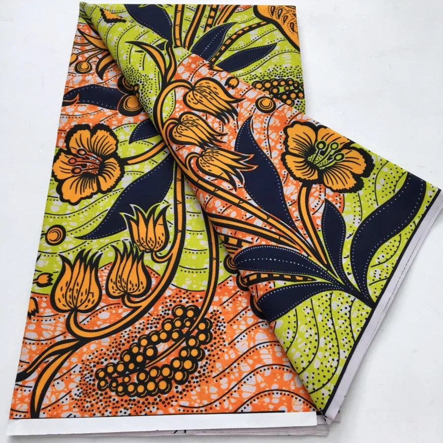 African Wax Print Fabric - Nigerian Ankara Batik Dutch Fabric for Women’s Dresses & Sewing Materials