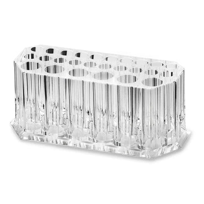 26 Holes Acrylic Nail Brush Organizer - Nail Art Tool Storage Display Holder Case For Makeup Cosmetics Pens