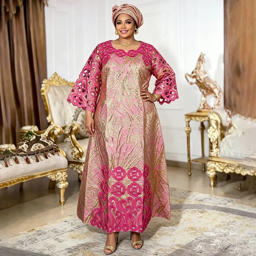 African Women's Traditional Dresses - Dashiki Ankara Bazin Gown Abaya Muslim Kaftan Maxi Long Dress 2026