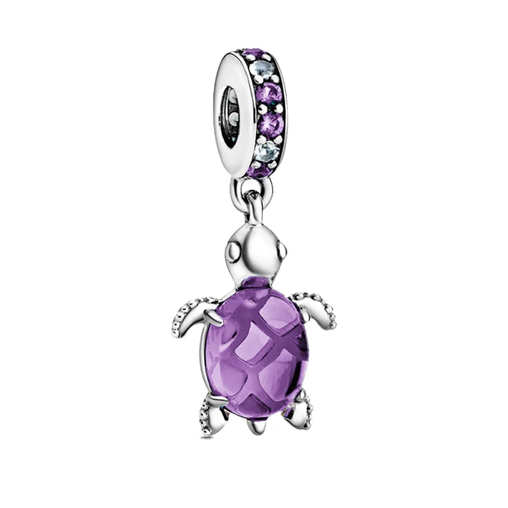 2024 New 925 Sterling Silver Bulb & Small Turtle Charm Pendant – Fit for Original Pandora Bracelet, DIY Women’s Jewelry Gift