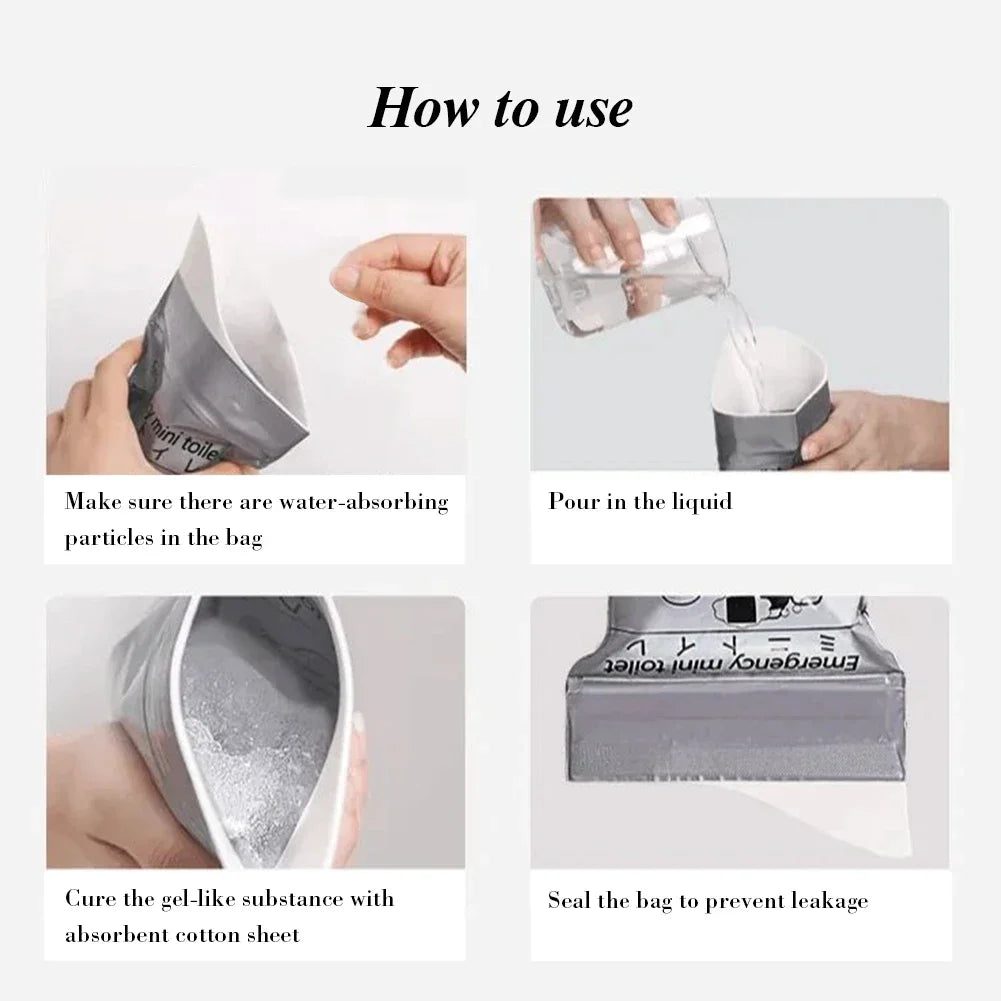 Disposable Emergency Urine & Vomit Bags – Portable Travel Mini Toilet Bags for Men, Women & Baby – Outdoor Car Nausea & Urination Relief Bags