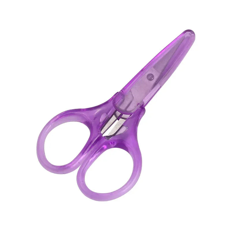 Compact Precision Craft Scissors - Sharp Stainless Steel Blades with Protective Cap for Travel, Stationery & DIY Projects
