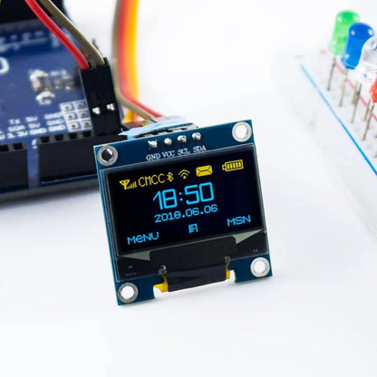 0.96-Inch OLED Display Module 128x64 I2C IIC - SSD1306 3.3V-5V Screen for Arduino ESP32 ESP8266