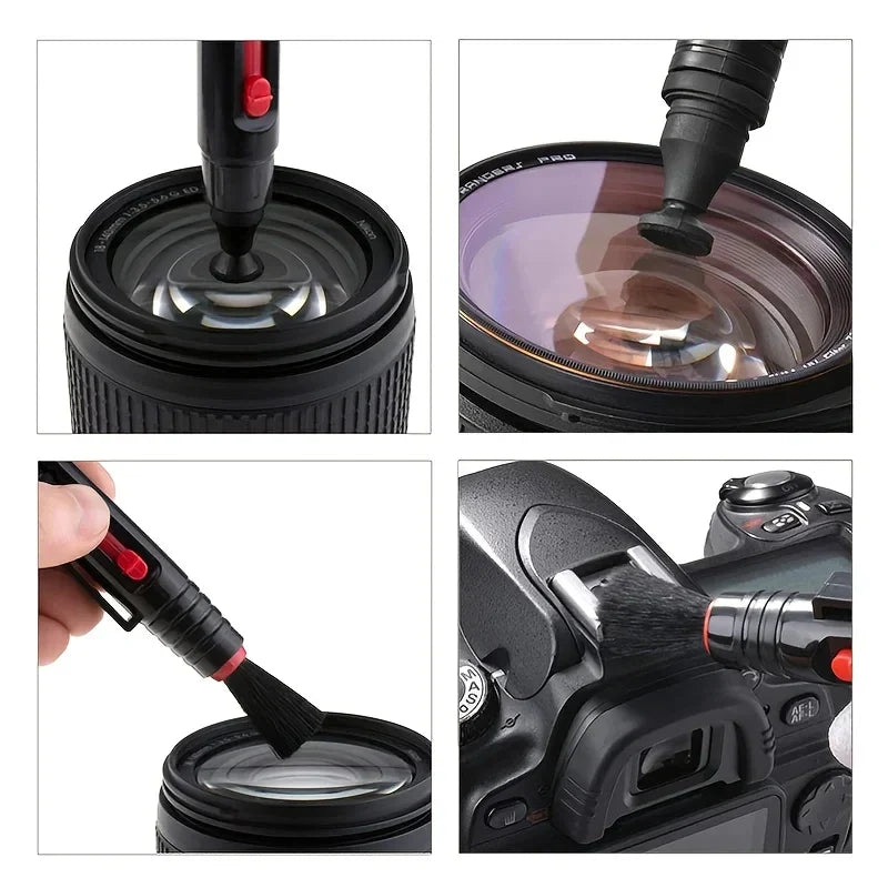 SLR & Mirrorless Camera Cleaning Kit - Suitable for Canon and Nikon, Includes Lens Cloth, Air Blower and Laptop Screen Cleaner