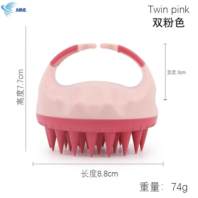 Silicone Scalp Massage Shampoo Brush - Soft Hair Washing Comb for Deep Cleaning, SPA Treatment & Salon Care
