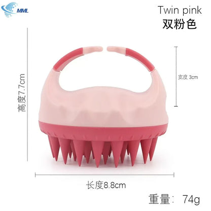 Silicone Scalp Massage Shampoo Brush - Soft Hair Washing Comb for Deep Cleaning, SPA Treatment & Salon Care