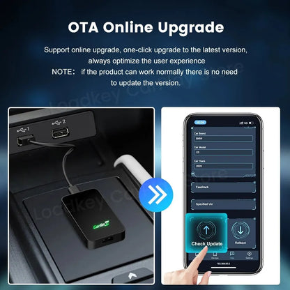 CarlinKit 5.0 Wireless CarPlay and Android Auto Adapter - 3 in 1 Wireless Car Adapter for Mazda, Toyota, Peugeot, Volvo, Kia - Supports Spotify
