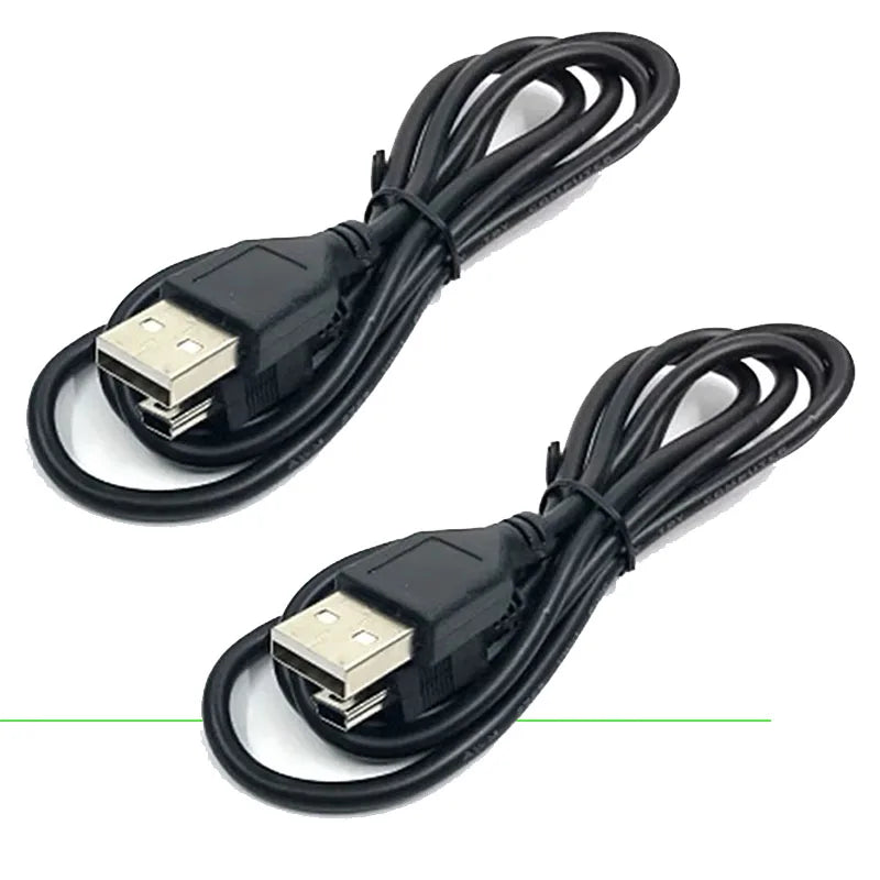 USB 2.0 Male A to Mini B 5-Pin Charging Cable for Digital Cameras Data Transfer & Power Cord Mini USB Charger Cable 1-5 Pack High Speed Sync Cable