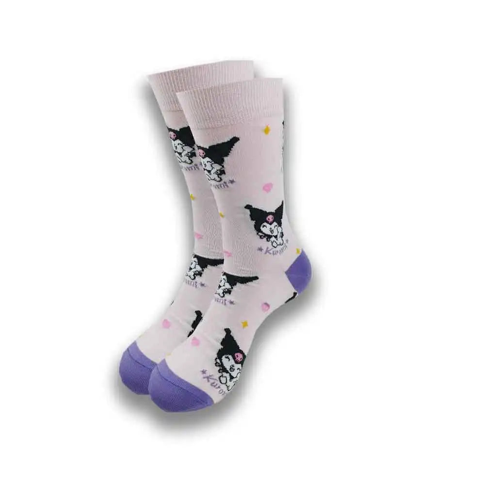 Men's Cartoon Character Crew Socks - Fun Novelty Cotton Casual Socks