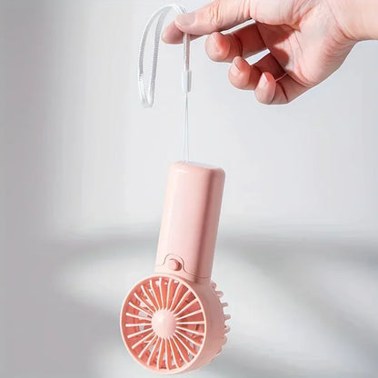Cute Mini Portable Handheld Fan | Lightweight Pocket Electric Fan, Low Noise for Students, Outdoor Use 2025