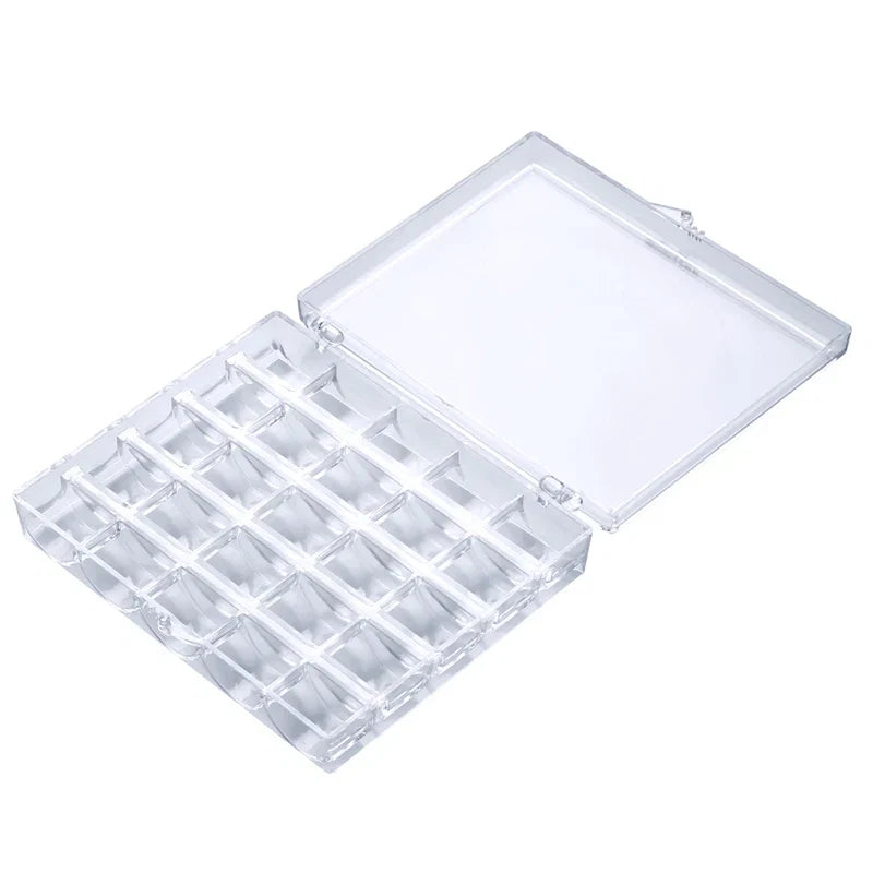 25-Spool Bobbin Storage Box - Plastic Sewing Machine Bobbin Case & Organizer