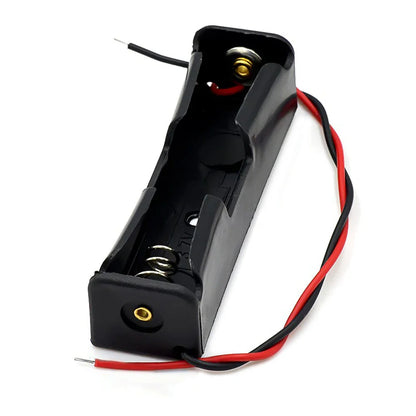 10-in-1 Plastic 18650 Battery Holder — 1/2/3/4 Slot Storage Box with Wire Lead for 3.7V 18650 Batteries