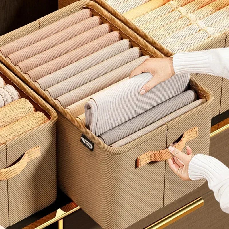 Thick Clothes Organizer Storage Box — Drawer Cabinet for Pants, Sweaters, Jeans, and Wardrobe Clothes