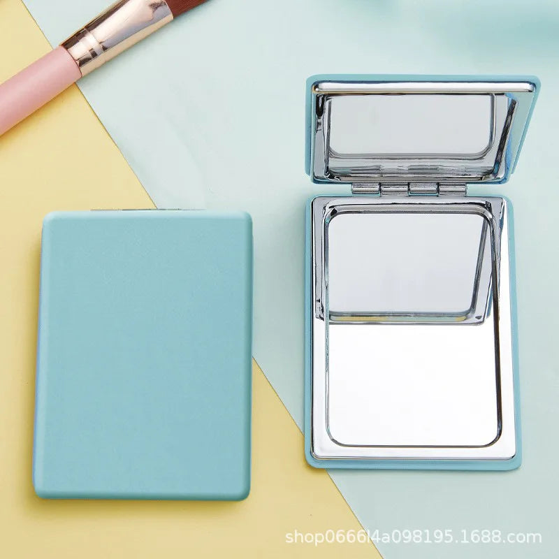 Mini Folding Pocket Makeup Mirror - Portable Travel Vanity Compact Mirror for Handbag & Daily Beauty