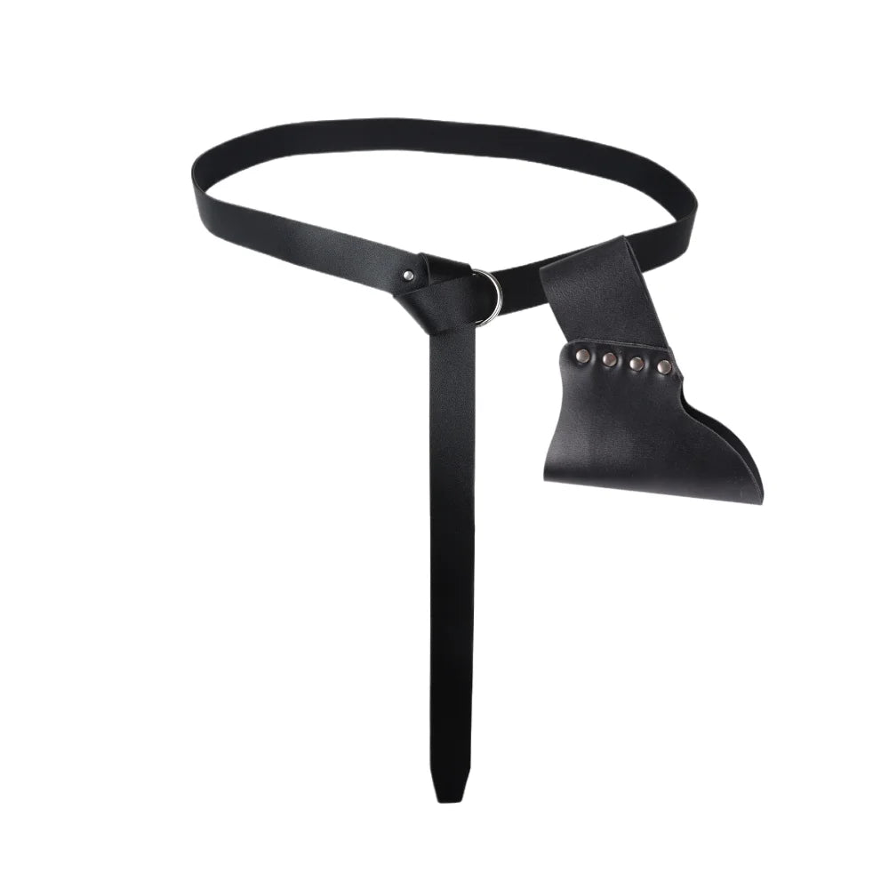 Medieval Leather Scabbard - Viking Knight Sword Holder for Renaissance Cosplay, Halloween & Stage Performance
