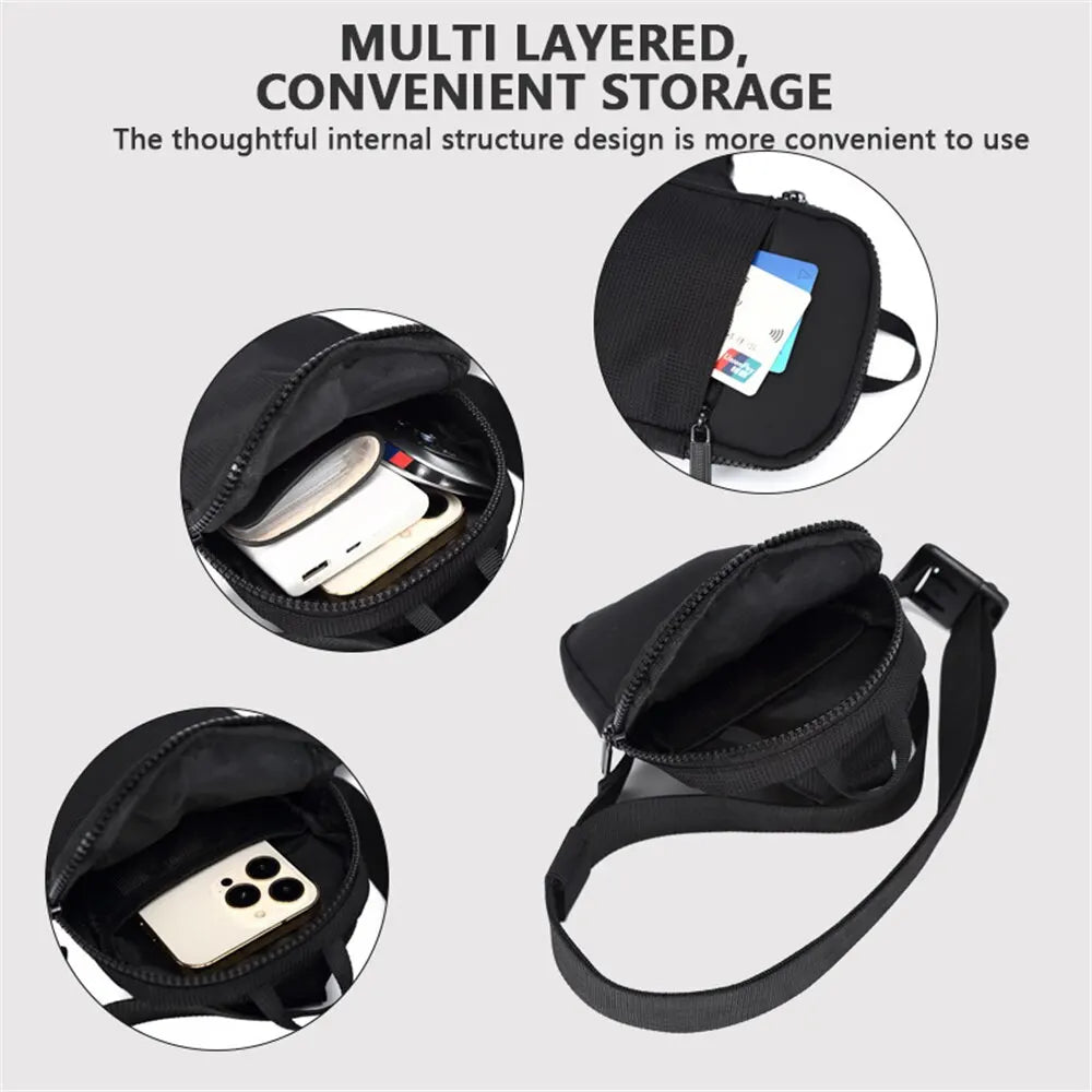 Trendy Men's Oxford Cloth Shoulder Bag | Casual Crossbody Single Shoulder Bag | Diagonal Day Tide Small Square Bag