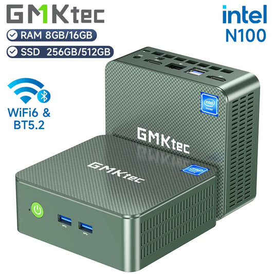 GMKtec G3 Mini PC – Intel Alder Lake N100, Windows 11 Pro, 8/16GB DDR4, 256/512GB PCIe SSD, WiFi 6, BT5.2 Desktop Computer