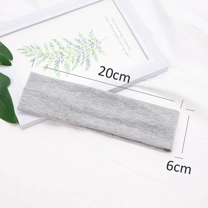 Elastic Cotton Hairband – Solid Fashion Headbands for Women & Men, Running, Yoga & Makeup Accessories