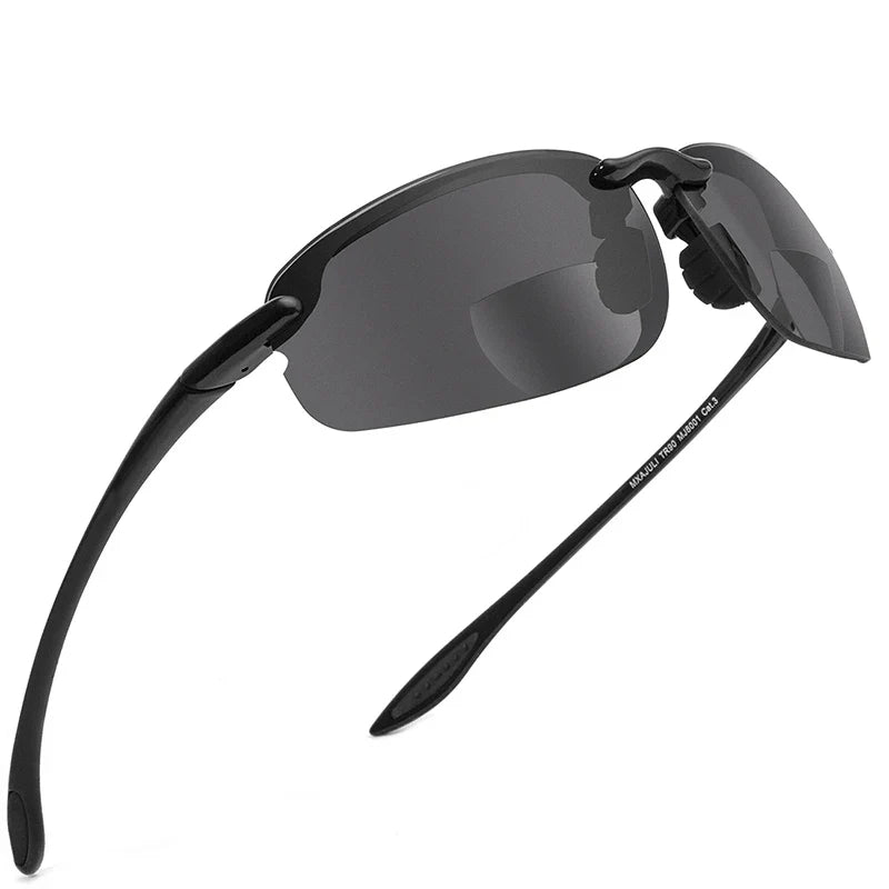 MAXJULI Bifocal Sunglasses for Men & Women - Ultra Lightweight TR90 Frame, UV Protection & Sun Reading Glasses (8001)