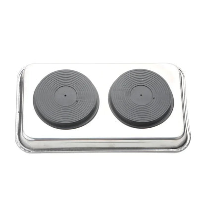 Magnetic Stainless Steel Parts Tray - Round & Square Bowl Organizer for Screws, Nuts, Bolts and Small Parts Storage