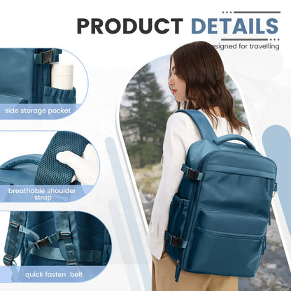 Ryanair Cabin Bag 40x20x25 — Men’s Air Vacuum Compression Laptop Backpack with 42x29x15 Vacuum Clothing Storage Bag