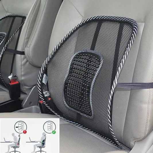 Mesh Lumbar Back Cushion – Anti-Fatigue Elastic Support Pad for Office Chair, Massage Cushion for Daily Use