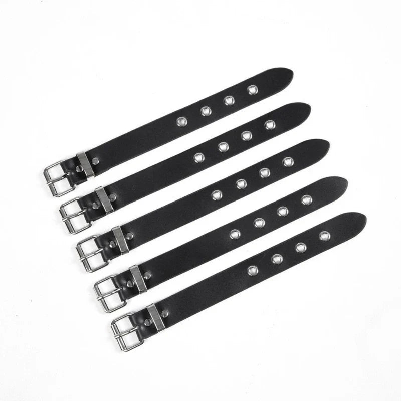 Punk Wrist Cuff Bracelet - Adjustable Retro Buckle Bangle for Men & Women, Party & Daily Wear