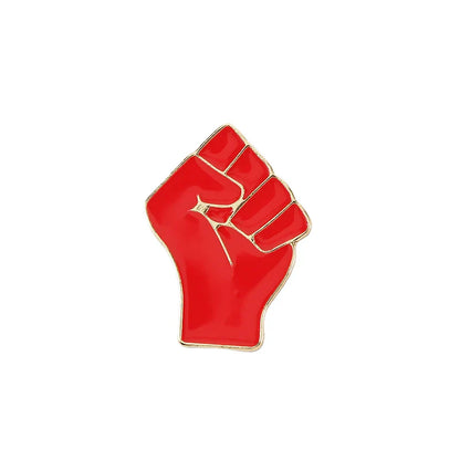 Raised Fist of Solidarity Enamel Pin – USSR Revolution Star Sickle & Hammer Brooch Badge for Bags, Jackets & Collectible Jewelry Gift