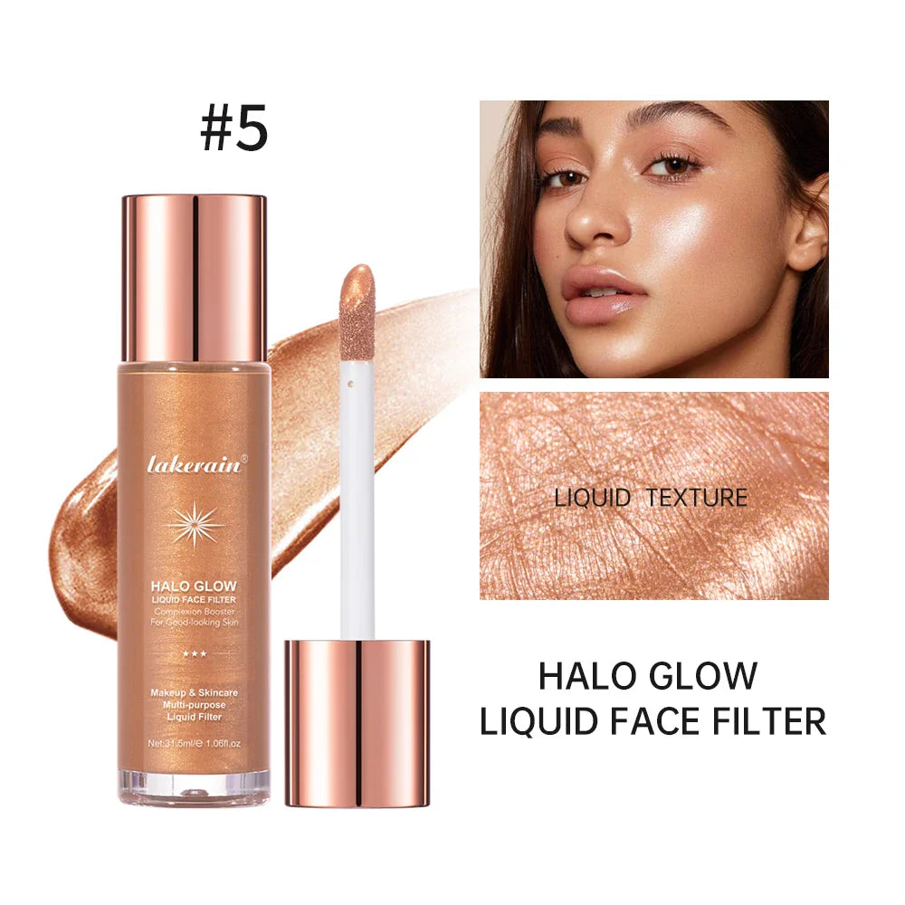 Lakerain Halo Glow Liquid Highlighter – Complexion Booster with Hyaluronic Acid for Radiant Skin