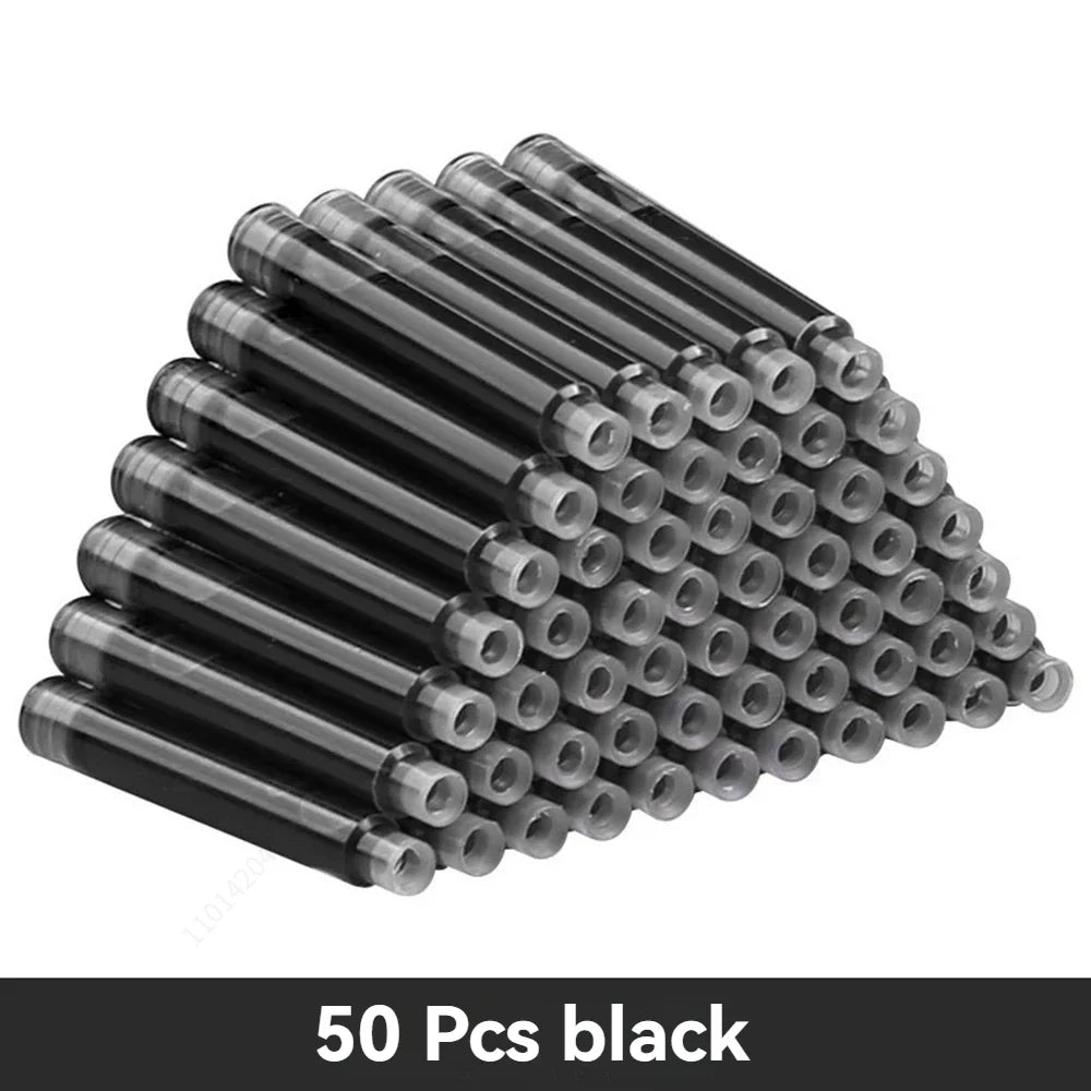 Colorful Fountain Pen Ink Cartridges - 12-60PCS 3.4mm Ink Sac Refills for Drawing, School & Office Writing Supplies