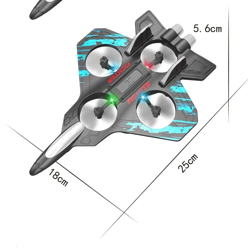 2.4G Remote Control Fighter Foam Glider – LED Stunt UAV Helicopter Aircraft Model