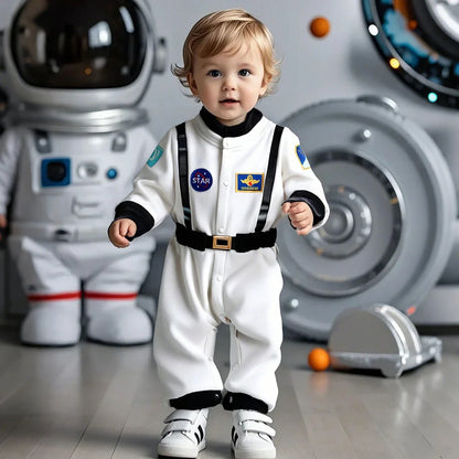 Toddler Astronaut Costume – Baby Boys Space Suit Romper, Infant Halloween & Birthday Party Cosplay Jumpsuit